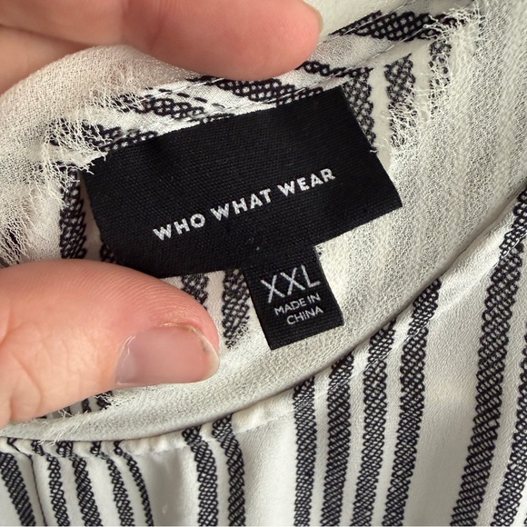 Who What Wear black white striped tank size XXL - Picture 3 of 5